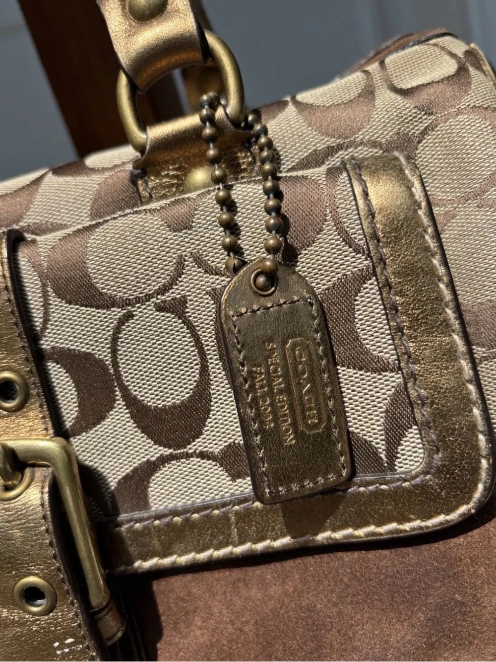 Coach Y2K Signature C Boston LIMITED EDITION 2004 Double Handles #1494 Bag - Picture 4 of 14